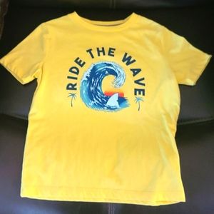 Old Navy Yellow Short Sleeve Shirt Sz 6-7 Boys